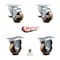 Service Caster 3 Inch High Temp Phenolic Swivel Top Plate Caster Set with 2 Brakes 2 Rigid SCC SCC-20S314-PHRHT-TLB-2-R-2 - alternate 3